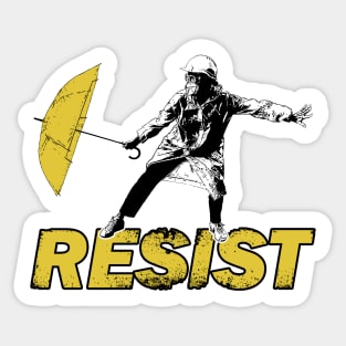 Resist-Hong Kong-Fight for Freedom-Yellow Umbrella Sticker